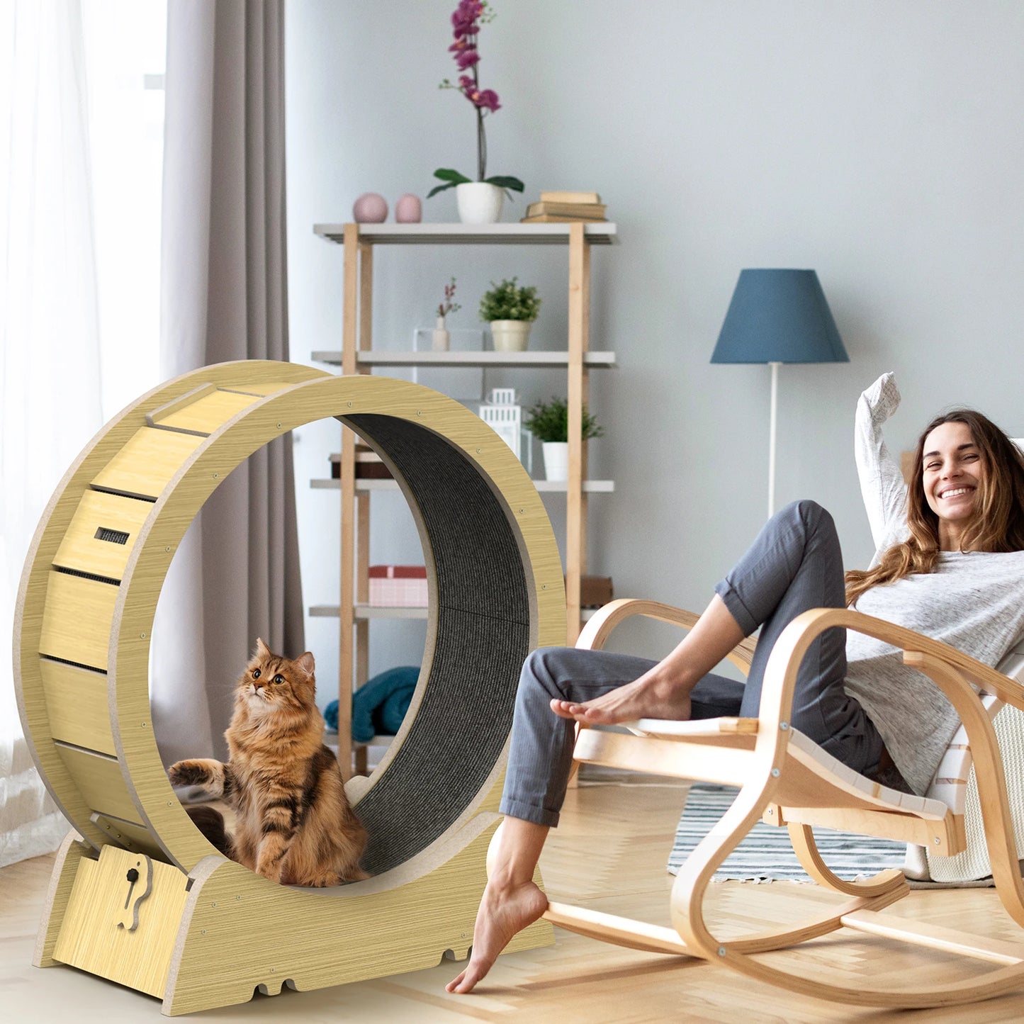 Pawsoul 35" Silent Cat Exercise Wheel β Safe Indoor Treadmill for Active Cats