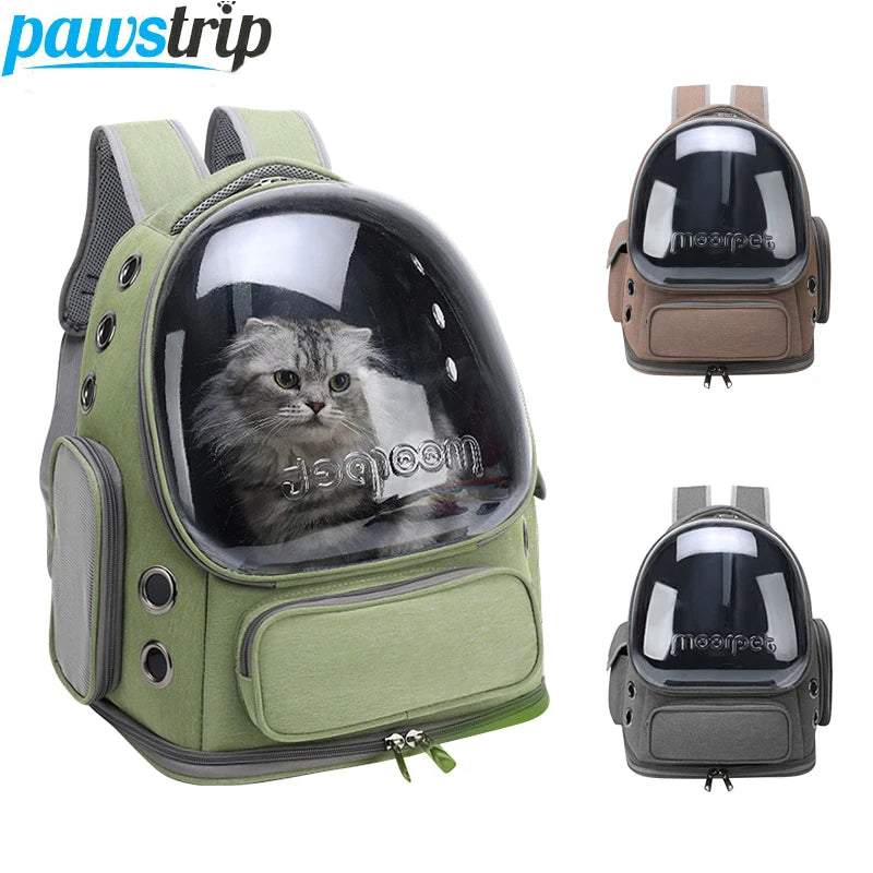 š¾ Pawsoul Waterproof Cat Carrier Backpack ā Breathable & Foldable Travel Bag for All Breeds (42x27x34cm)
