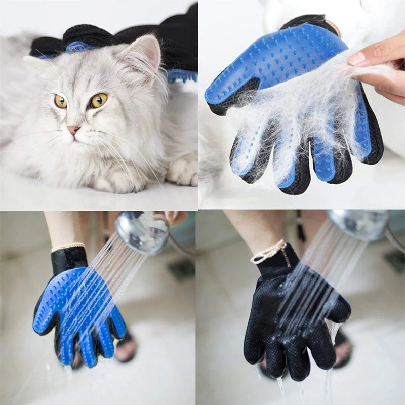 🧤 Pawsoul™ DualPet Grooming Glove – Deshedding & Massage Glove for Dogs & Cats