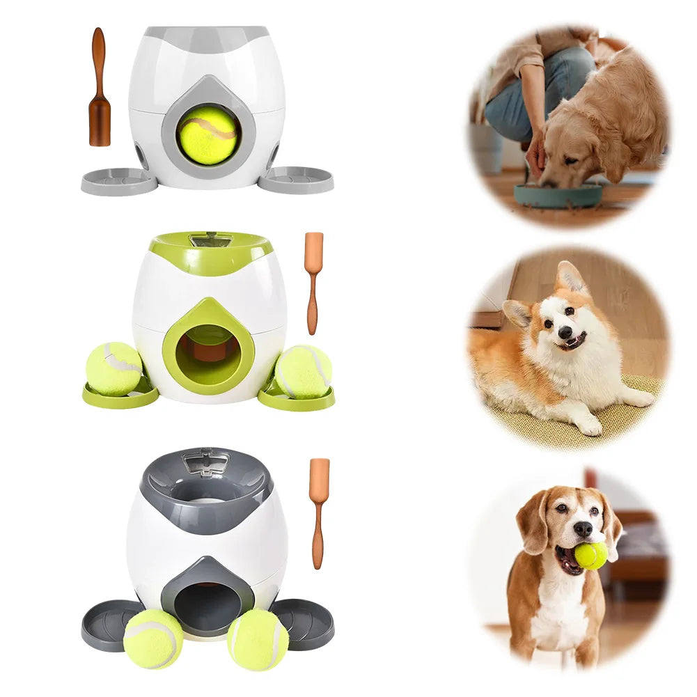 Pawsoul™ Automatic Dog Ball Launcher – Interactive Tennis Ball Feeder for Medium & Small Dogs