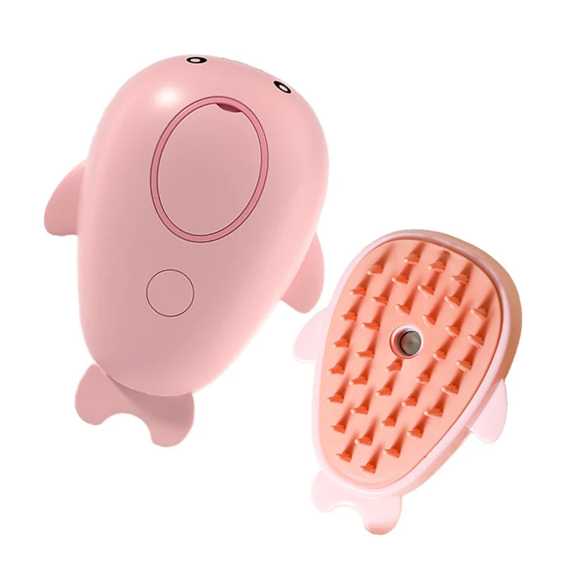 Pawsoul 3-in-1 Electric Pet Grooming Brush with Steam Spray – Hair Removal & Massage for Cats & Dogs