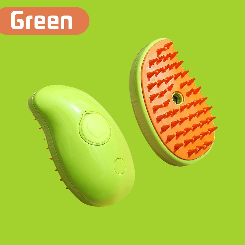 Pawsoul 3-in-1 Electric Pet Grooming Brush with Steam Spray – Hair Removal & Massage for Cats & Dogs