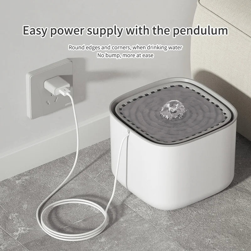 Pawsoul 3L Ultra-Quiet Automatic Cat Water Fountain – USB Powered & Smart Circulation
