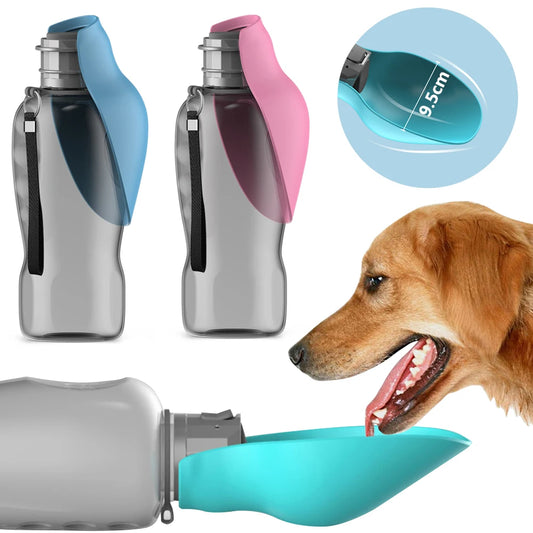 Pawsoul 800ML Large Dog Water Bottle Dispenser – Portable Travel Water Bowl for Small & Big Dogs, Bulldog & Labrador Feeder