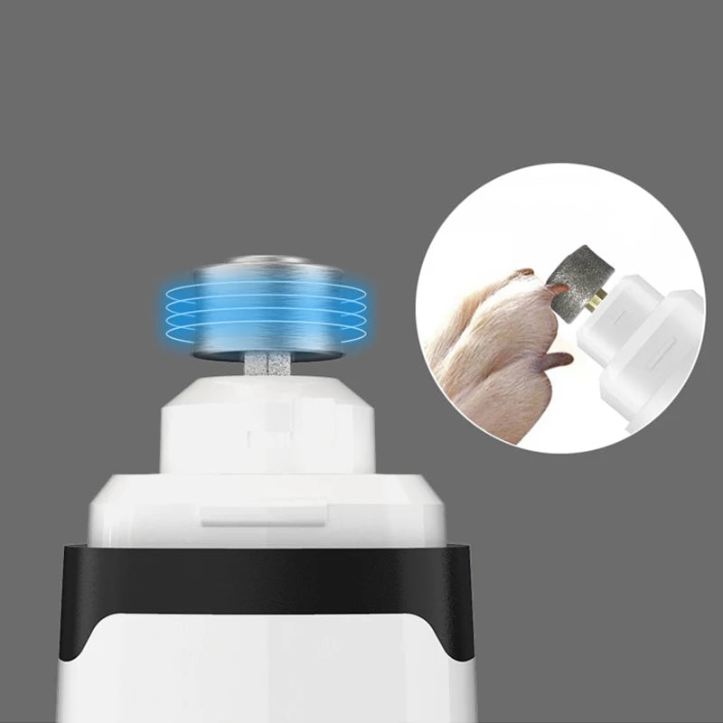 Pawsoul™ USB Rechargeable Electric Pet Nail Grinder – Quiet & Safe Grooming Tool for Dogs & Cats