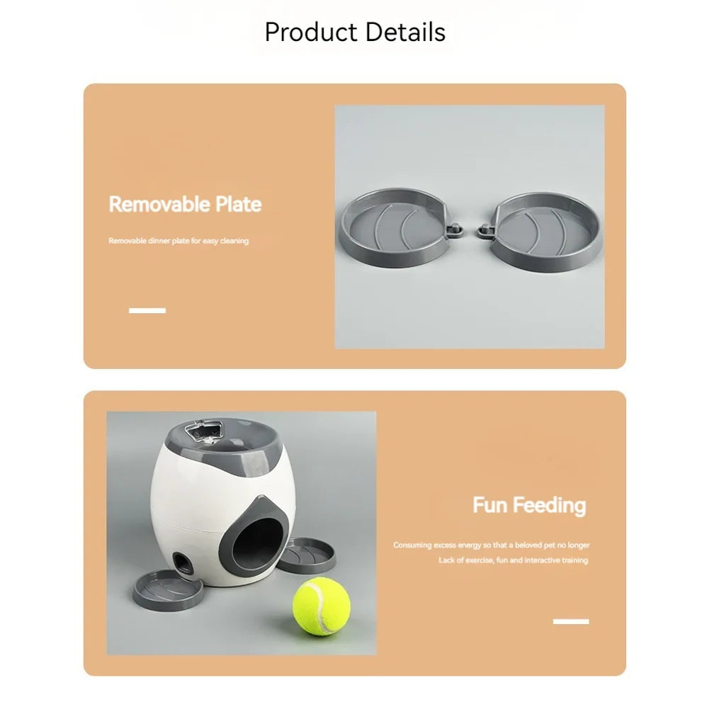 Pawsoul™ Automatic Dog Ball Launcher – Interactive Tennis Ball Feeder for Medium & Small Dogs