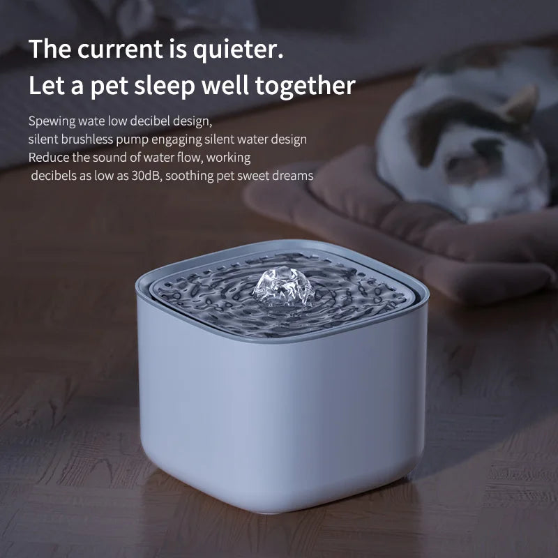 Pawsoul 3L Ultra-Quiet Automatic Cat Water Fountain – USB Powered & Smart Circulation