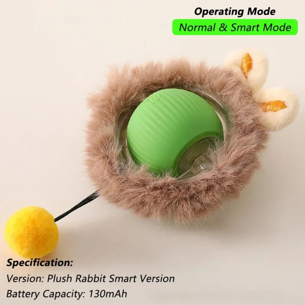 Pawsoul Smart Interactive Cat Ball Toy – Automatic Rolling Rechargeable Pet Toy