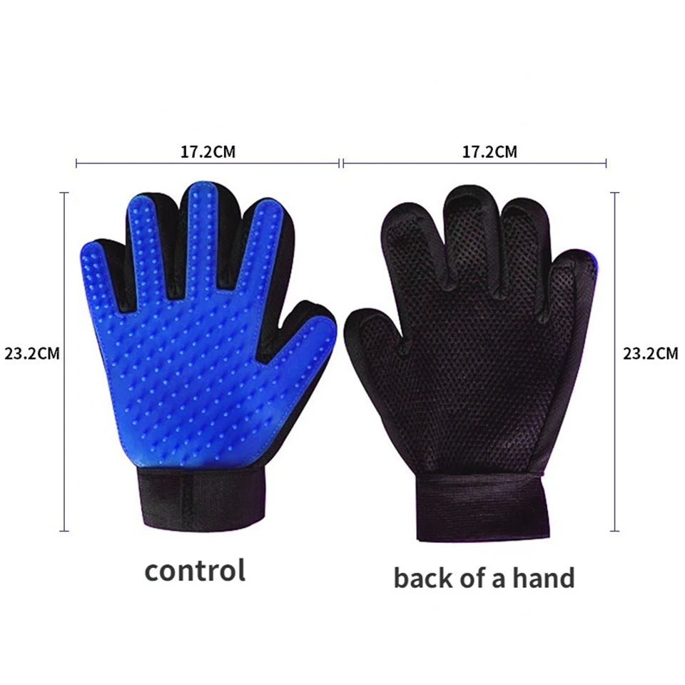 🧤 Pawsoul™ DualPet Grooming Glove – Deshedding & Massage Glove for Dogs & Cats