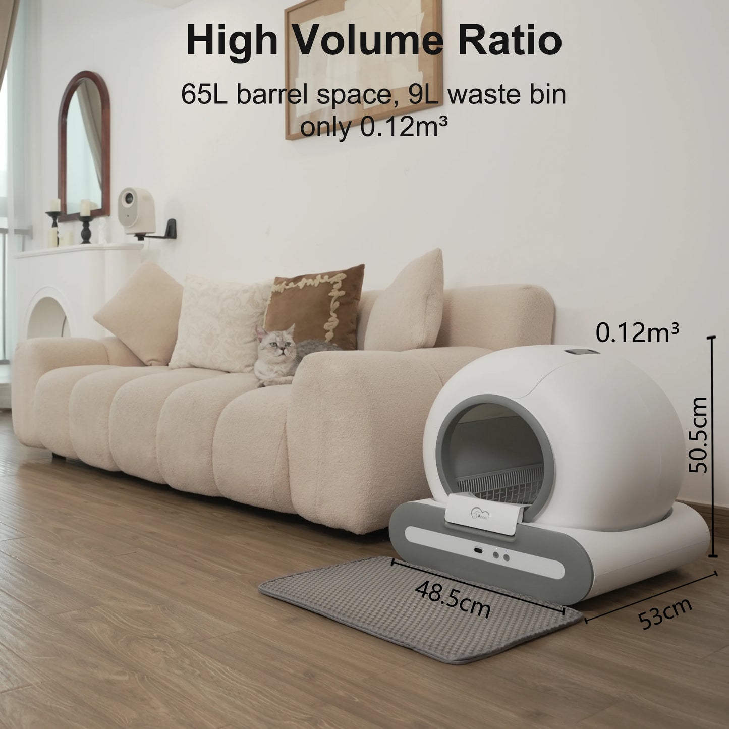 Pawsoul™  Smart Self-Cleaning Cat Litter Box – App-Controlled, Automatic Odor-Free Toilet for Multiple Cats