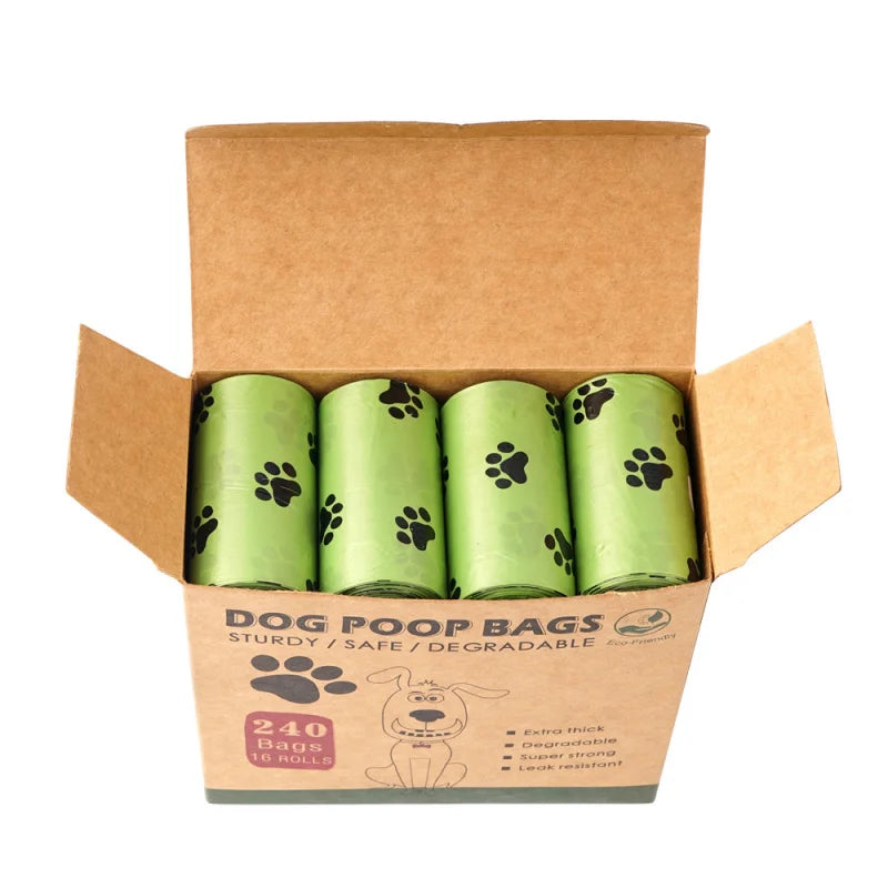 Pawsoul Thick & Leak-Proof Dog Poop Bags – 240 Bags (16 Rolls) for Easy Outdoor Cleanup